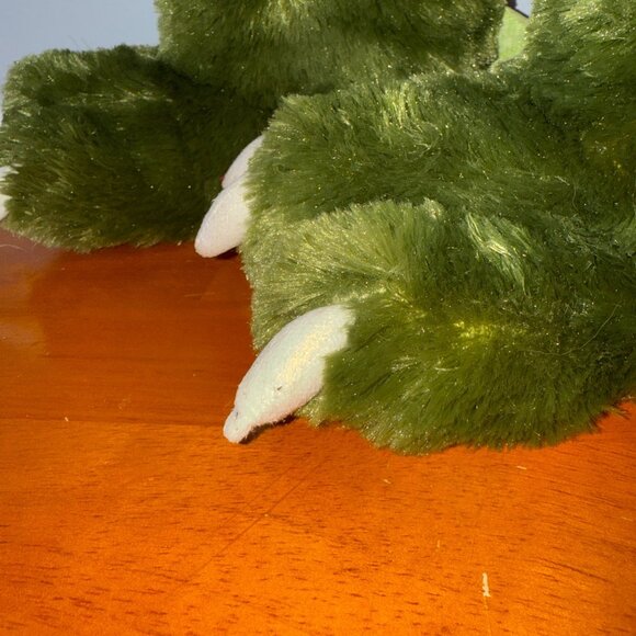 Green Monster Claw Slippers Kids Small Plush Furry Costume Feet By Lazy One - Picture 6 of 6